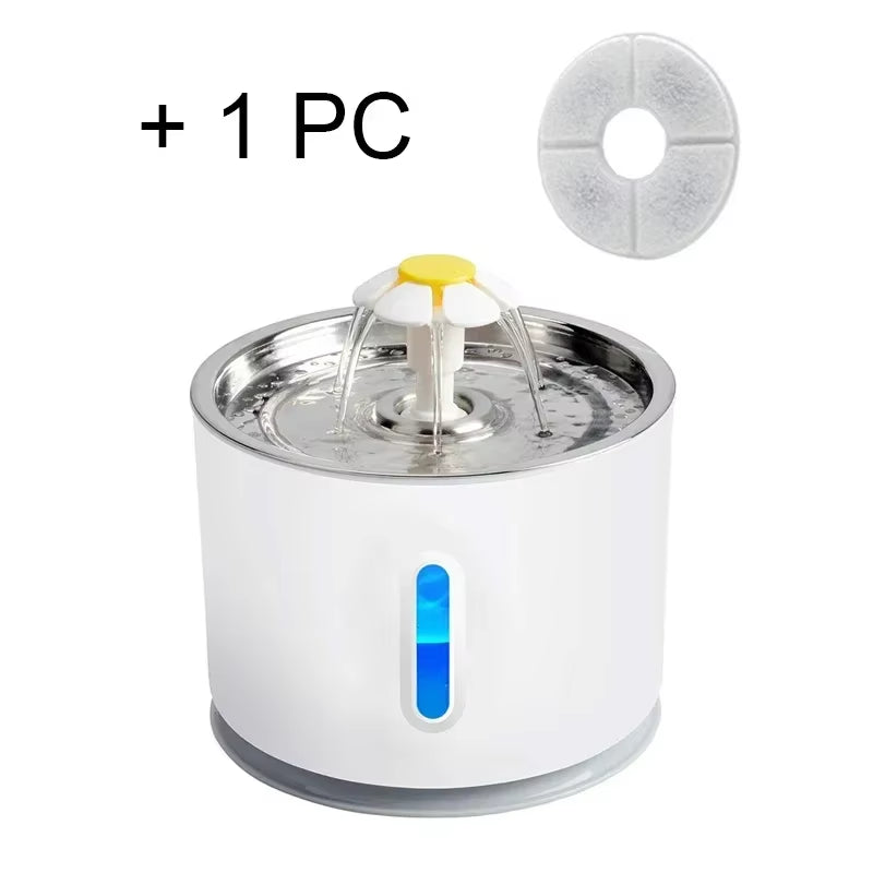 Cat Water Fountain Dog Drink Bowl Active Carbon Filter Automatic Pet Drinking Electric Dispenser Bowls Cats Drinker USB Powered
