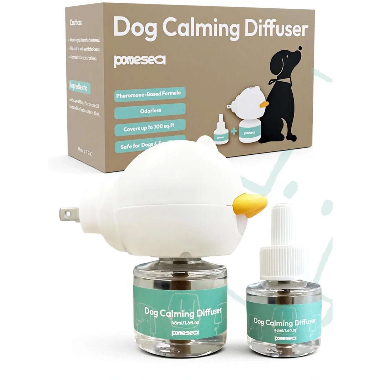 Dog Calming Diffuser Plug-In (1–3 Pack) – Natural Pheromone Support to Stop Stress Peeing, Barking & Anxiety, Safe & Effective for Dogs