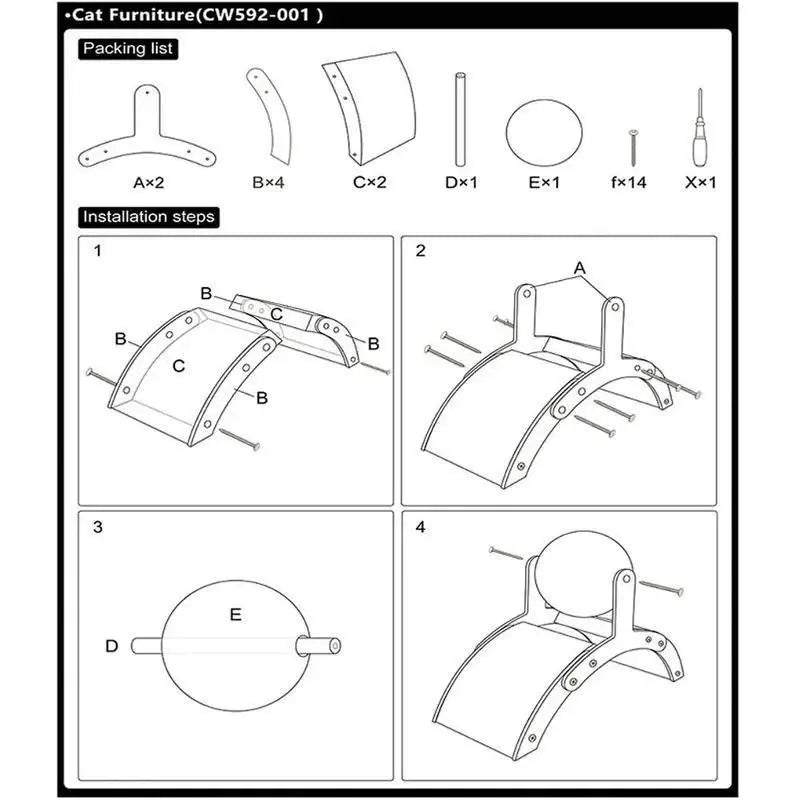 【Spring Collection Launch】 Cool Arch Bridge Cat Scratcher Natural Sisal Rope Ball Wood Stand Scratching Post Cool Cat Stuff Cat Toys Cat Furniture Indoor Cat Accessories