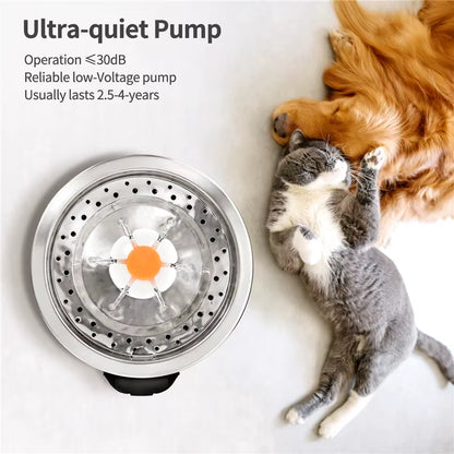 Quickly Transportable Pet Automatic Drinking Fountain Stainless Steel for Pet Cat Dog Feeder Drink Bowl Dog Drinking Fountain