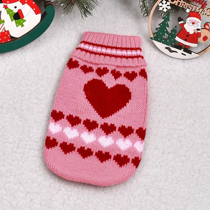 Christmas Cat Sweater Winter Warm Pet Costume for Cats Kedi Katten Sphynx Clothing Mascotas Clothes for Dog Animals Ropa De Gato