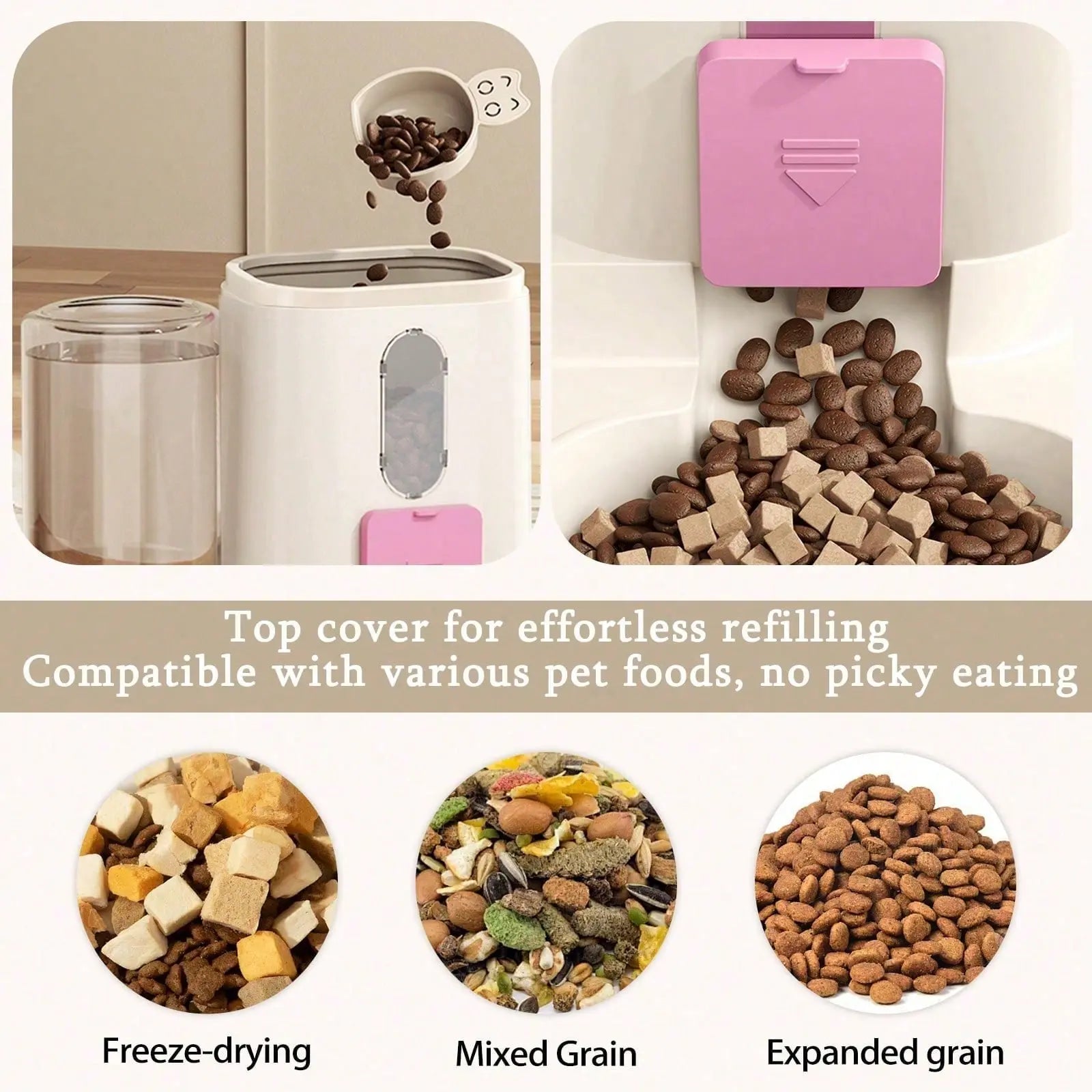 Automatic Pet Feeder with Water Dispenser – Large Capacity 2-In-1 Feeding Station for Cats & Dogs, Perfect Holiday Pet Care Gift
