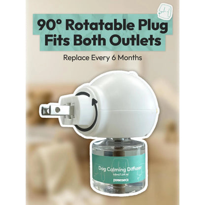 Dog Calming Diffuser Plug-In (1–3 Pack) – Natural Pheromone Support to Stop Stress Peeing, Barking & Anxiety, Safe & Effective for Dogs