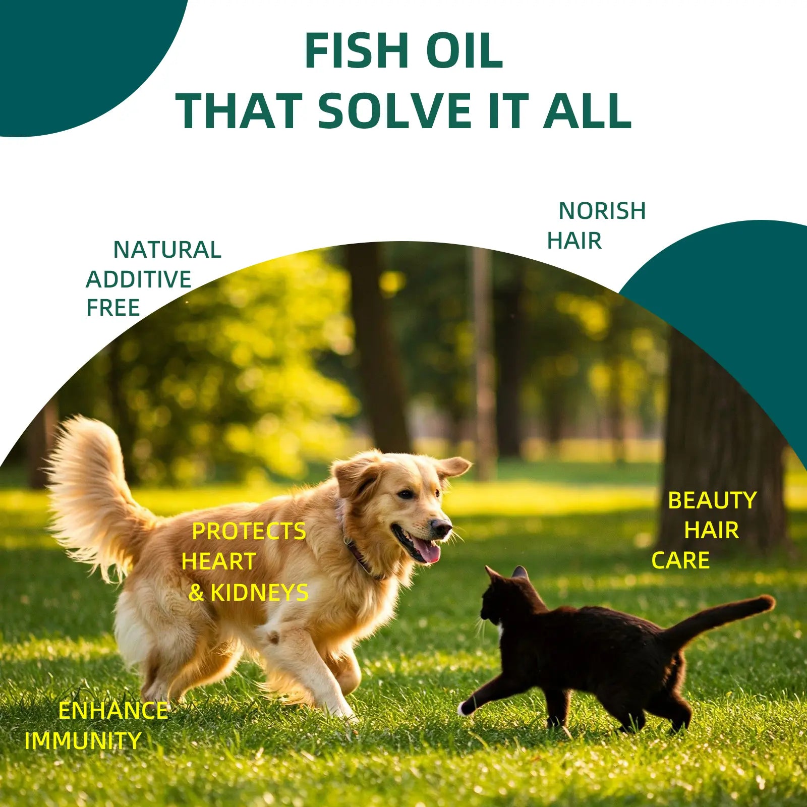Vitapaws Aluminum Dog & Cat Fish Oil-30%High Purity Omega-3 - 100% Light-Proof & Microplastic-Free - Liquid Supplement for Shiny Coat, Itchy Skin Relief, Joint & Heart Support - 150Ml (5.07Oz)