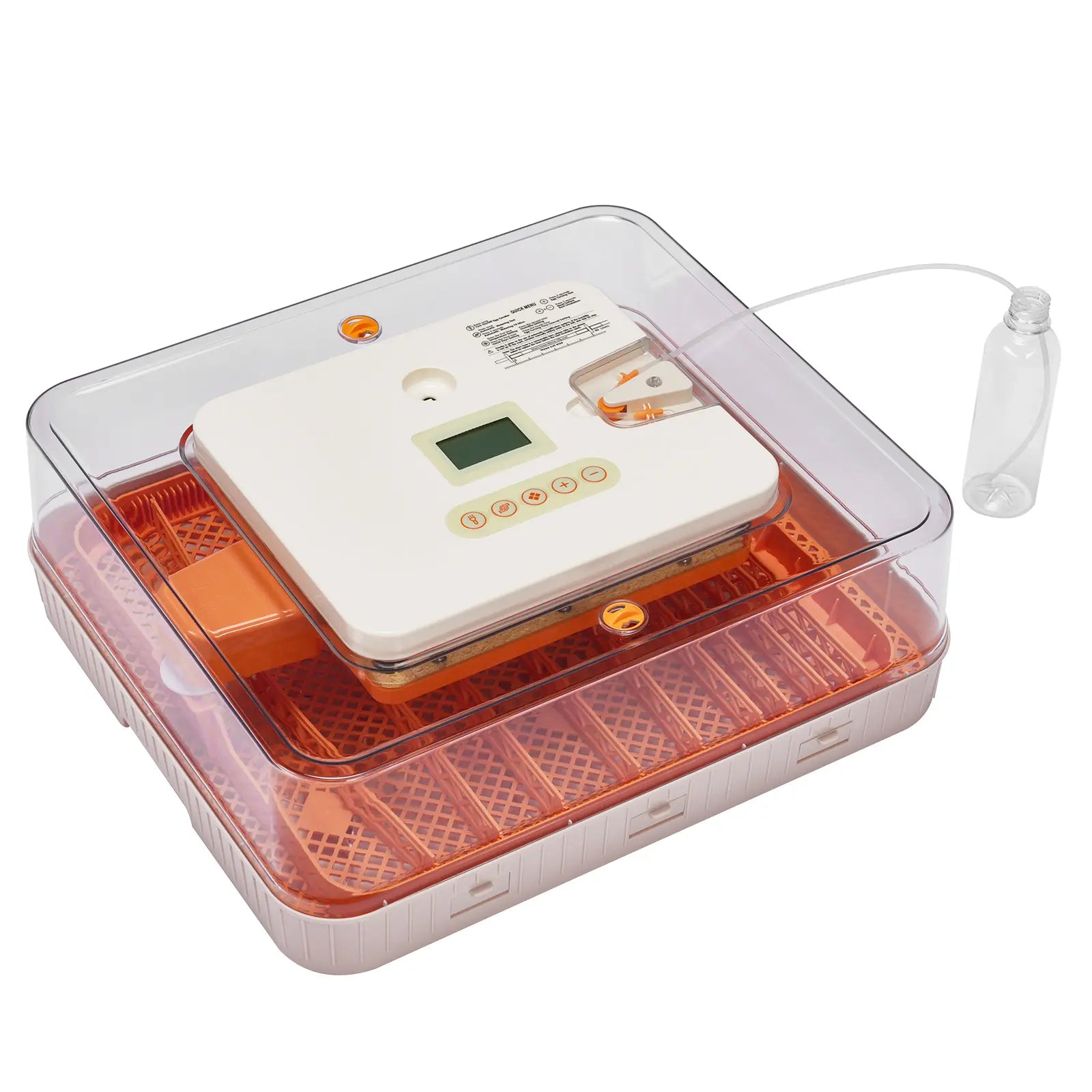 48-Egg Incubator 110V, Fully Automatic with Egg Turner & Temperature/Humidity Control, Clear Lid with LED Candler and Storage, for Hatching Chicken, Duck, Quail Eggs