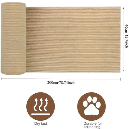 Self-Adhesive for Cat Scratch Mat 40Cmx200Cm - Trim-To-Fit Scratch Pad with Polyester Fiber, Multi-Color Options
