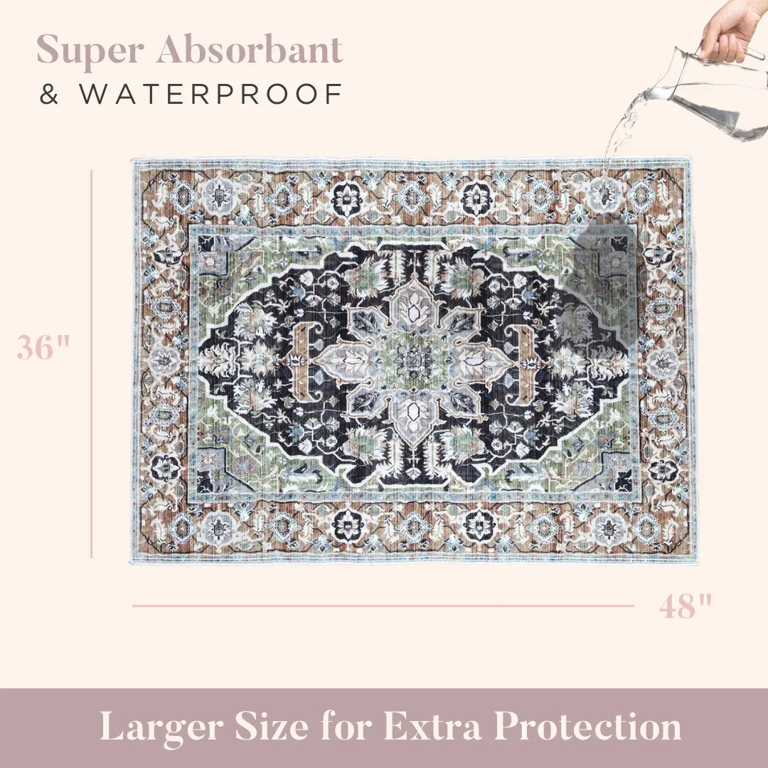 Lovewag Pets Washable Dog Pads - Pack of 2, Eco-Friendly & Leak-Proof Design, Multi-Design Options: Sage Forest, Marmalade Sunshine, Moonlit Night, Rustic Terracotta, 16" X 24" & 36" X 48"& 28" X 41"