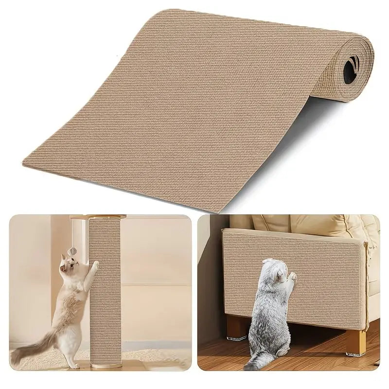 Self-Adhesive for Cat Scratch Mat 40Cmx200Cm - Trim-To-Fit Scratch Pad with Polyester Fiber, Multi-Color Options