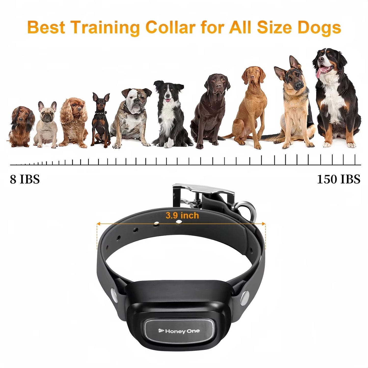 Remote Control Waterproof Pet Behaviorfor 8-150Lbs Puppy with Shock Vibration 3300Ft Electric Dog Training Collar for All Dogs