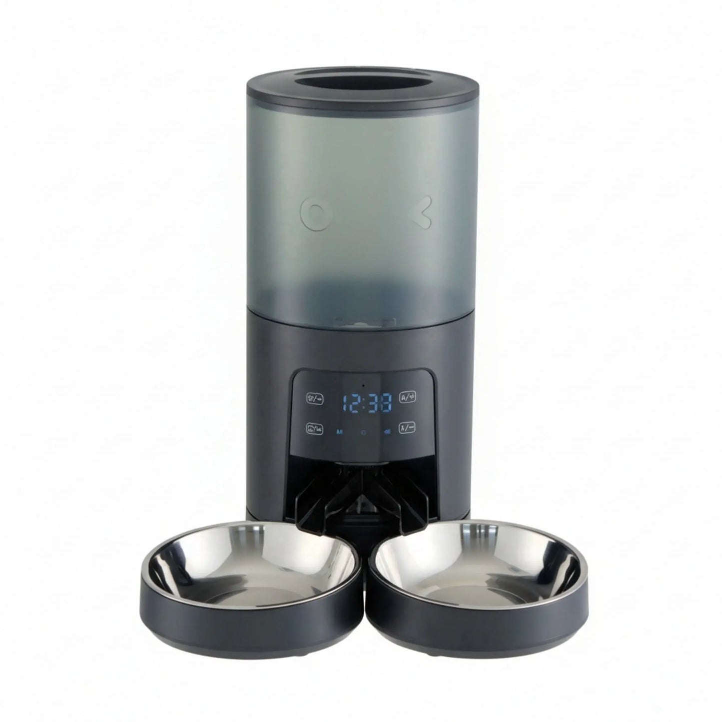 Automatic Cat Feeder, Timed Cat Food Dispenser with APP Control, 10S Voice Recorder, Dual Power Supply, 2.4G Wifi Indoor Programmable Pet Feeder with Desiccant for Small Cats and Dogs