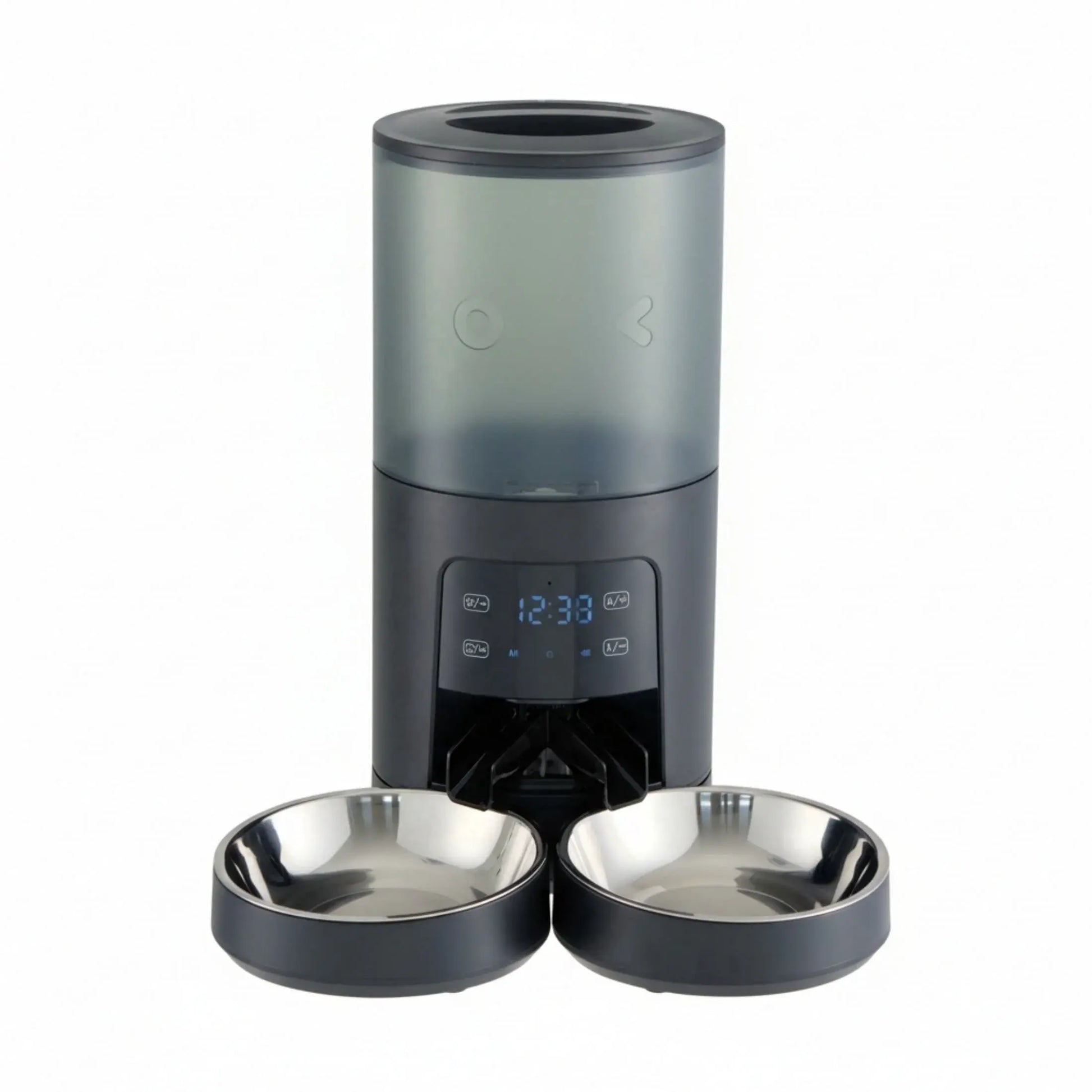 Automatic Cat Feeder, Timed Cat Food Dispenser with APP Control, 10S Voice Recorder, Dual Power Supply, 2.4G Wifi Indoor Programmable Pet Feeder with Desiccant for Small Cats and Dogs