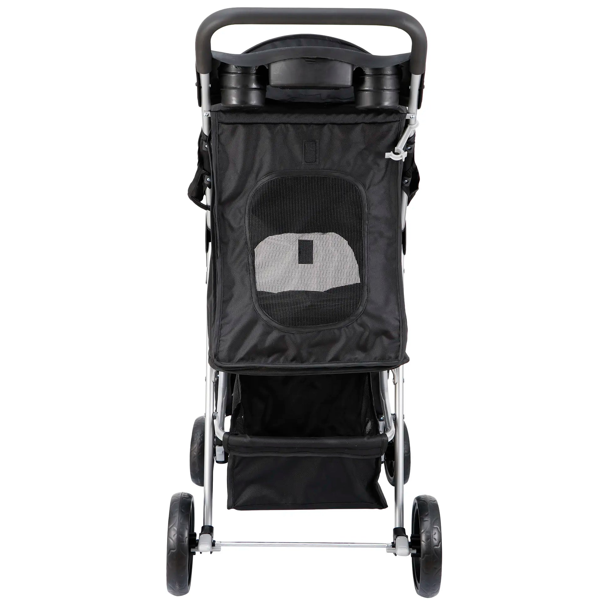 Segawe Foldable Dog Stroller Pet Travel Carriage Detachable Carrier Cart, Black