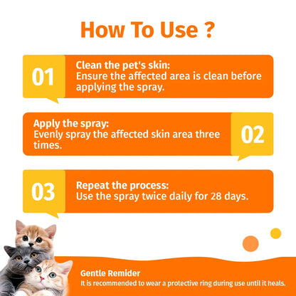 Cassiel Pet HOT SPOT&WOUND Spray,Pet Skin Sprays for Dogs&Cats-Nature Soothing Spray for Clean and Soft Skin,Reduces Itchy Scratching,Packaging Upgrade
