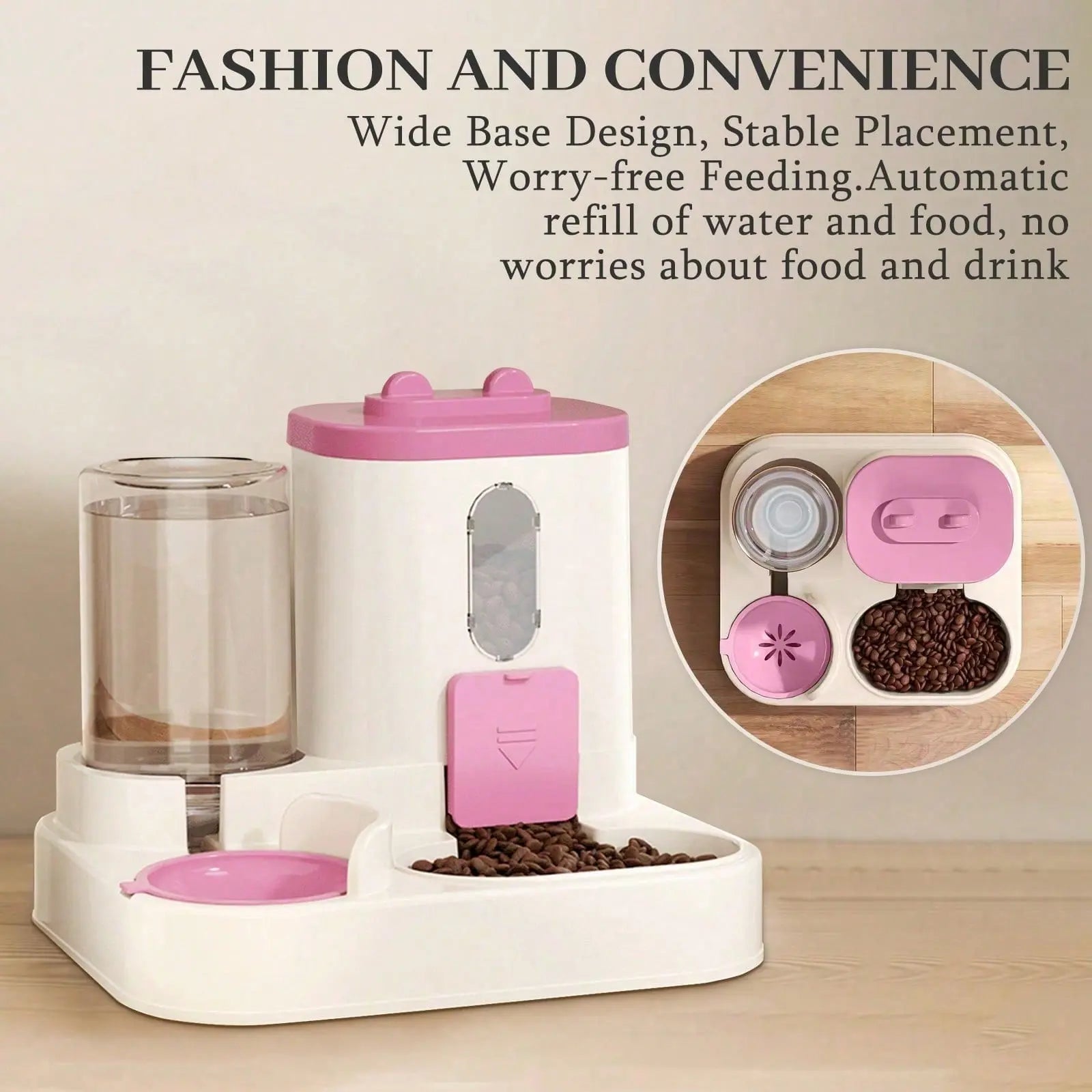 Automatic Pet Feeder with Water Dispenser – Large Capacity 2-In-1 Feeding Station for Cats & Dogs, Perfect Holiday Pet Care Gift