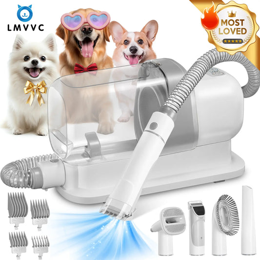 LMVVC Pet Grooming Kit with Vacuum for Dogs and Cats Groomer Tools Poodle Puppy Cleaning