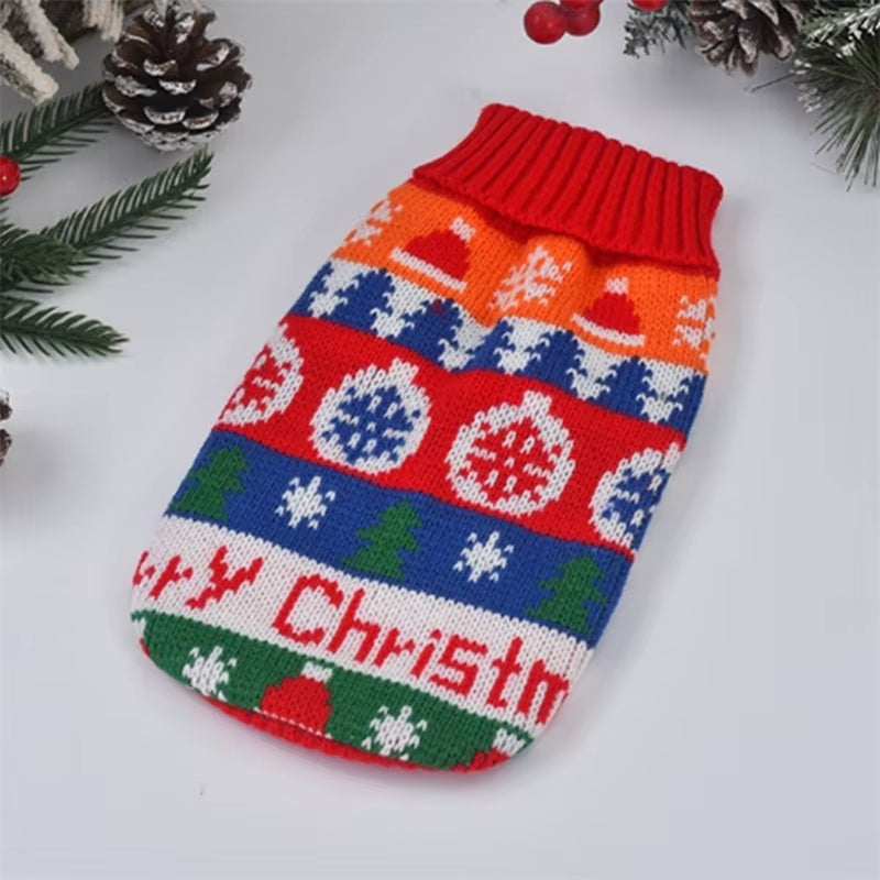 Christmas Cat Sweater Winter Warm Pet Costume for Cats Kedi Katten Sphynx Clothing Mascotas Clothes for Dog Animals Ropa De Gato