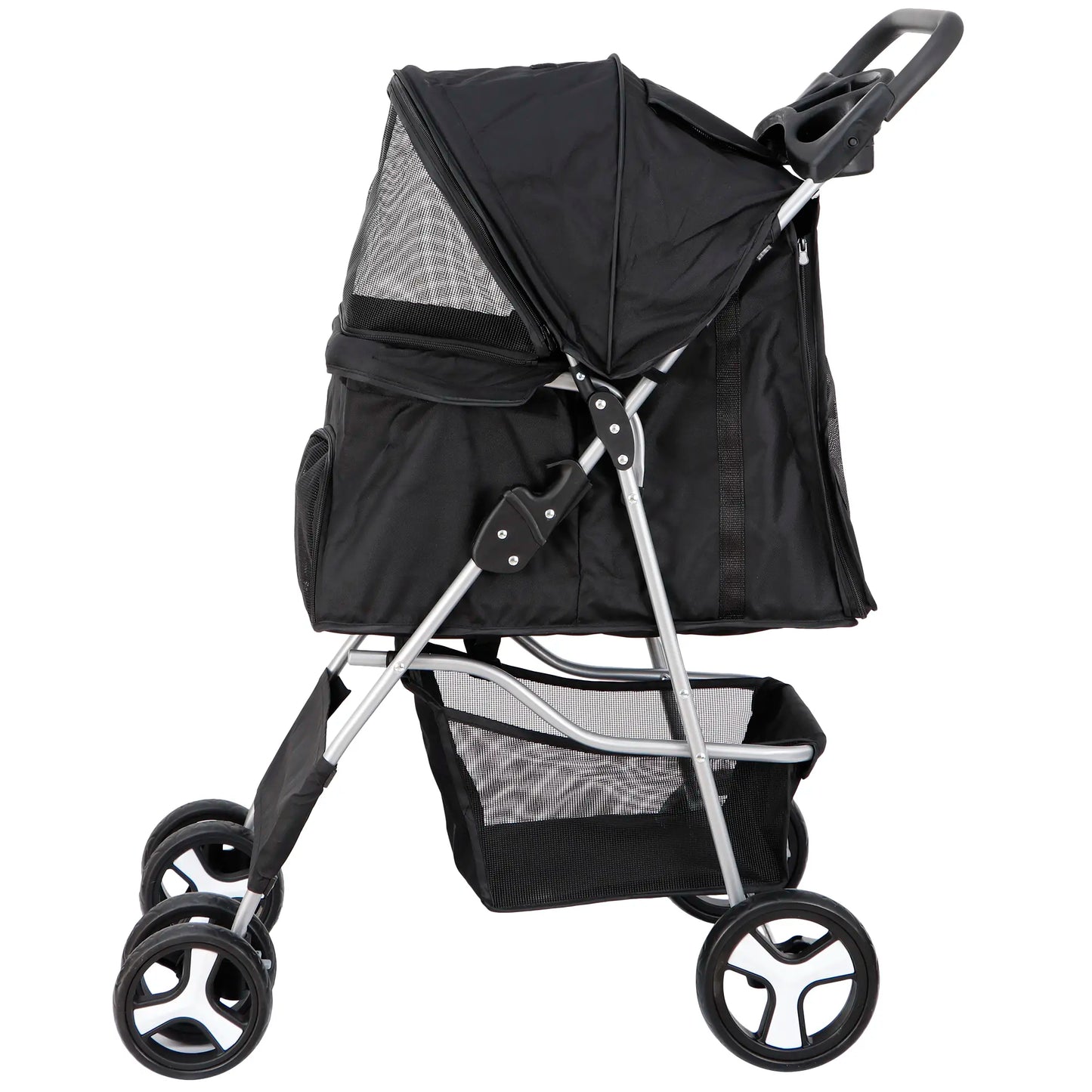 Segawe Foldable Dog Stroller Pet Travel Carriage Detachable Carrier Cart, Black