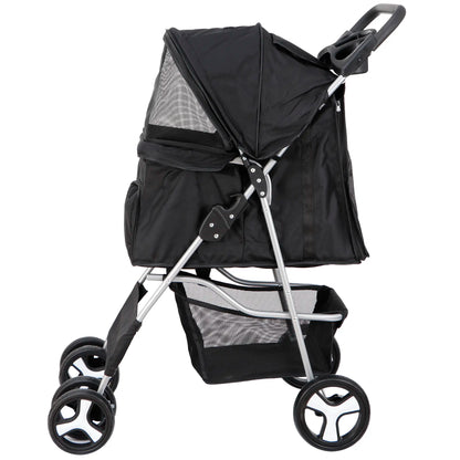 Segawe Foldable Dog Stroller Pet Travel Carriage Detachable Carrier Cart, Black