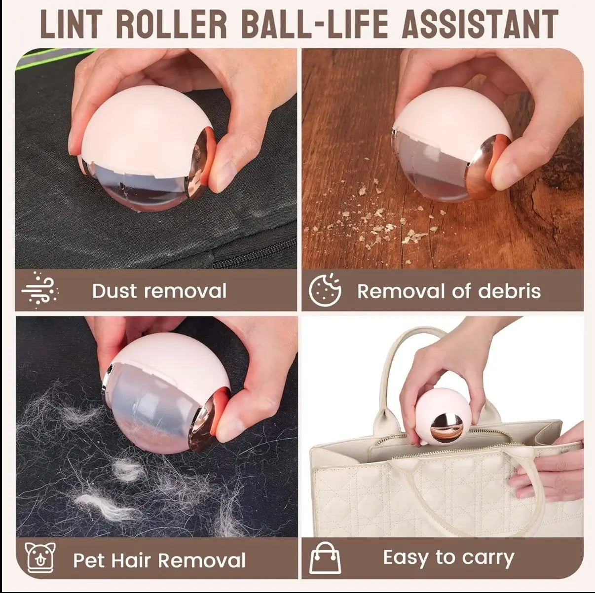 Reusable Lint Roller for Pet Hair, Clothes & Sofa, Washable Gel Hair & Dust Remover, Portable Mini Travel Size Compact Cleaner for Car, Dog & Cat Fur