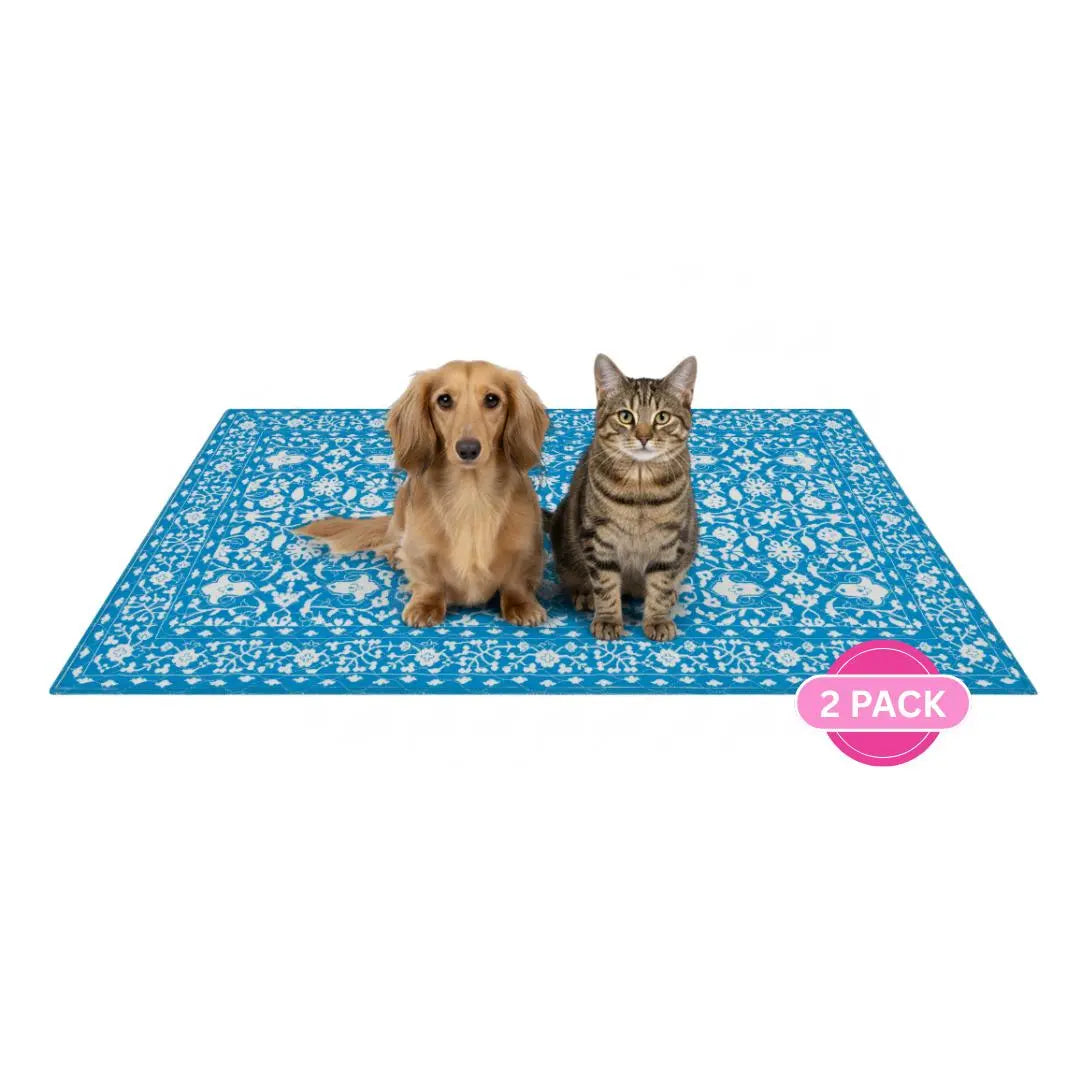 Lovewag Pets Washable Dog Pads - Pack of 2, Eco-Friendly & Leak-Proof Design, Multi-Design Options: Sage Forest, Marmalade Sunshine, Moonlit Night, Rustic Terracotta, 16" X 24" & 36" X 48"& 28" X 41"