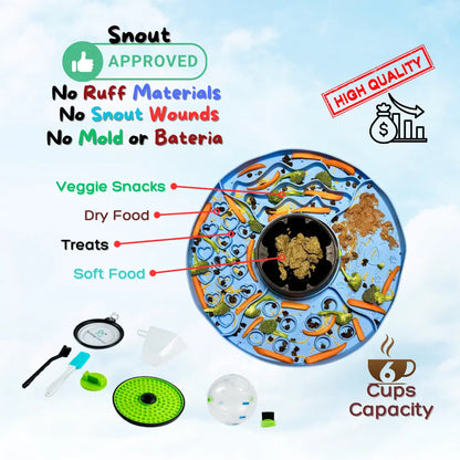 8-In-1 Multifunctional Interactive Dog Cat Slow Feeder Snuffle Mat Puzzle