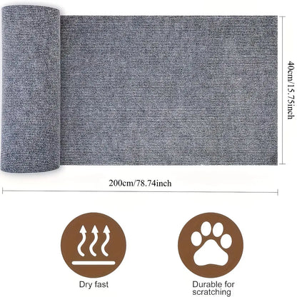 Self-Adhesive for Cat Scratch Mat 40Cmx200Cm - Trim-To-Fit Scratch Pad with Polyester Fiber, Multi-Color Options